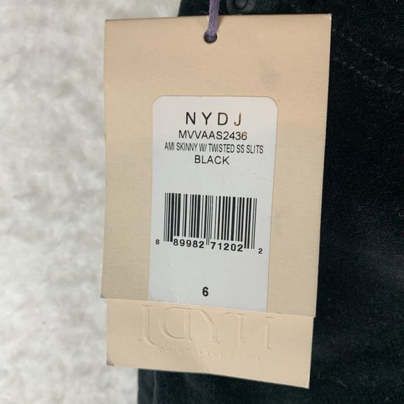 NYDJ Ami Skinny Pants Women's 6 Twisted Slit-Hem Mid-Rise Cotton Stretch 6495 - Picture 4 of 12